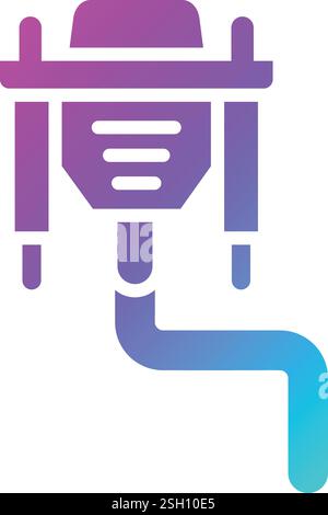 Illustration de conception d'icône de vecteur de câble VGA Illustration de Vecteur