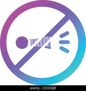 Aucune illustration de conception d'icône de vecteur de klaxon Illustration de Vecteur