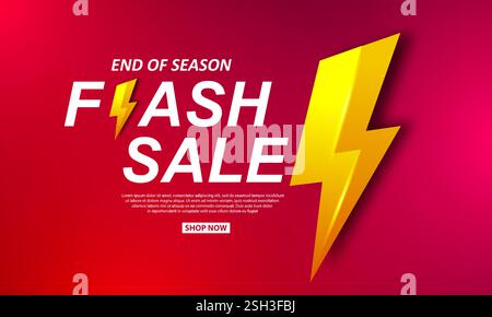 Affiche de vente flash. Ventes d'offres flash, et les offres flash offrent des rabais bannière de panneau d'affichage. illustration vectorielle de flyer publicitaire Illustration de Vecteur