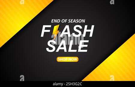 Affiche de vente flash. Ventes d'offres flash, et les offres flash offrent des rabais bannière de panneau d'affichage. illustration vectorielle de flyer publicitaire Illustration de Vecteur