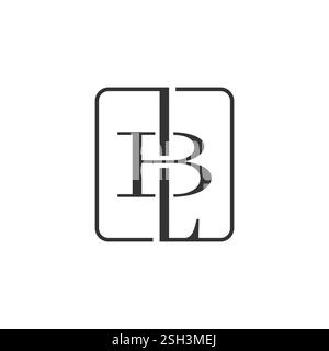 Modèle de vecteur de conception de logo d'entreprise LB lettre initiale Pro Vector. LB LB lettre logo design logotype concept d'icône avec police serif et classique élégant Illustration de Vecteur