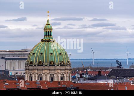 Scènes hivernales à Rundetarn Tower. Copenhague, Danemark Banque D'Images