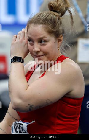 Leichtathletik, 5 ans. Réunion INTÉRIEURE de l'ISTAF Duesseldorf, 09. 02. 2024 PSD - Banque - Dôme à Duesseldorf Alina KENZEL (GER) Kugelstossen Foto : Norbert Schmidt, Düsseldorf Banque D'Images