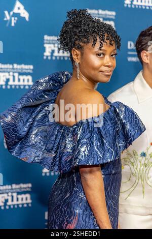 Tapis rouge arrivées Karen Chapman (GARDIENNE DU VILLAGE). Le 40e Festival international du film de Santa Barbara Variety artisans Awards au Arlington Theatre de Santa Barbara, CA, le 8 février 2024. (Photo de Rod Rolle/Sipa USA) crédit : Sipa USA/Alamy Live News Banque D'Images