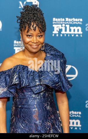 Tapis rouge arrivées Karen Chapman (GARDIENNE DU VILLAGE). Le 40e Festival international du film de Santa Barbara Variety artisans Awards au Arlington Theatre de Santa Barbara, CA, le 8 février 2024. (Photo de Rod Rolle/Sipa USA) crédit : Sipa USA/Alamy Live News Banque D'Images
