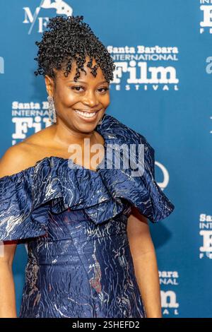 Tapis rouge arrivées Karen Chapman (GARDIENNE DU VILLAGE). Le 40e Festival international du film de Santa Barbara Variety artisans Awards au Arlington Theatre de Santa Barbara, CA, le 8 février 2024. (Photo de Rod Rolle/Sipa USA) crédit : Sipa USA/Alamy Live News Banque D'Images