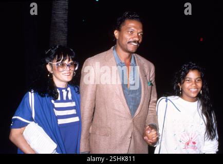 Billy Dee Williams avec sa femme Teruko Nakagami et sa fille Hanako Williams 1984 crédit: Ralph Dominguez/MediaPunch Banque D'Images