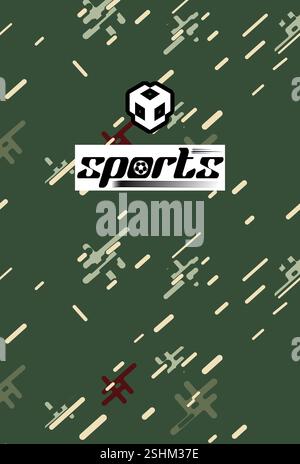 Maillot de sport exclusif pour les équipes et les athlètes Soccer Basketball Football Esports mode dynamique dynamique géométrique audacieux style Illustration de Vecteur