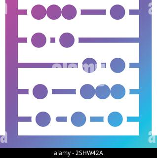 Illustration de conception d'icône de vecteur Abacus Illustration de Vecteur