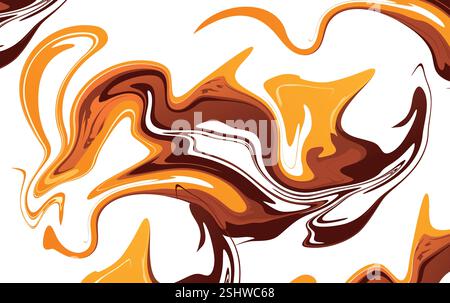 Abstrait Wave Liquid Background Art. Vecteur de marbre liquide Illustration de Vecteur