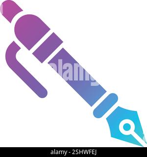 Illustration de conception d'icône de vecteur de stylo Illustration de Vecteur