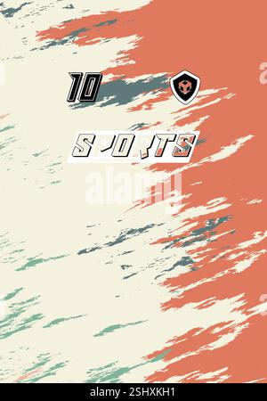 Modern Sports Jersey Design abstrait Soccer Basketball Sports de football Athletic Wear couleurs tendance style minimaliste motif géométrique Illustration de Vecteur