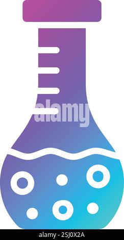 Illustration de conception d'icône de vecteur de flacon volumétrique Illustration de Vecteur