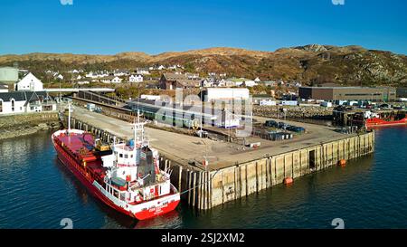 Kyle of Lochalsh Highland Scotland la gare ferroviaire et la zone de quai Banque D'Images