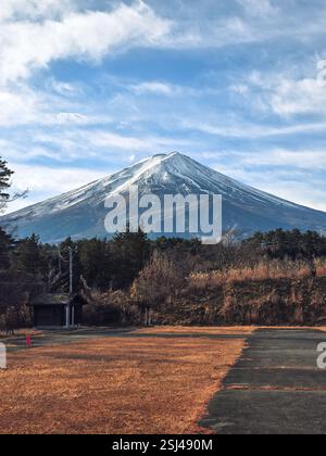 Vue du mont Fuji en hiver Banque D'Images