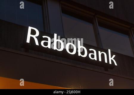 Rabobank Beneluxlaan 31 Utrecht, pays-Bas. Logo sur le bâtiment. Banque D'Images
