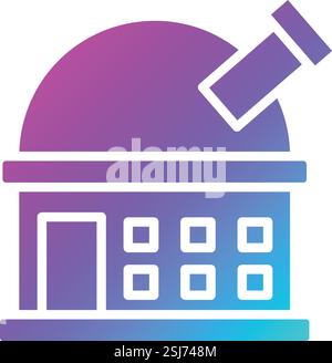 Illustration de conception d'icône de vecteur d'observatoire Illustration de Vecteur