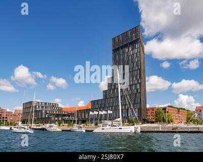 Hôtel Alsik bâtiment en bord de mer sur le quai Alssund dans la ville de Sonderborg sur l'île ALS, au sud du Danemark Banque D'Images