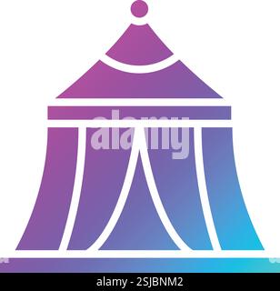 Illustration de conception d'icône de vecteur de tente de cirque Illustration de Vecteur