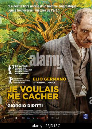 Volevo nascondermi année : 2020 Italie réalisateur : Giorgio Diritti Elio Germano affiche française Banque D'Images