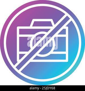 Aucune illustration de conception d'icône vectorielle de caméra Illustration de Vecteur