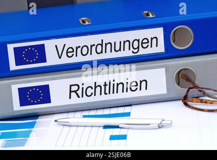 Réglementations de l'UE et directives de l'UE Banque D'Images