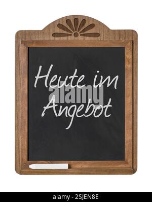 Tableau noir avec l'inscription aujourd'hui sur l'offre Banque D'Images