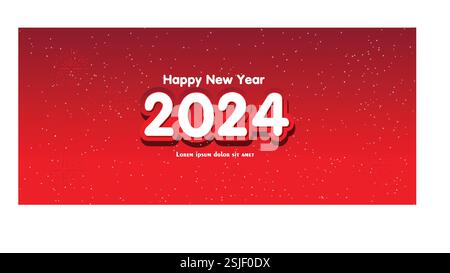 Bonne célébration de l'année 2024 Illustration de Vecteur