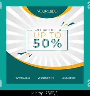 Bannière promotionnelle d'offre spéciale Illustration de Vecteur