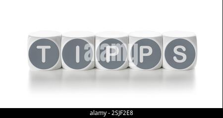 Cubes de lettres sur un fond blanc - conseils Banque D'Images