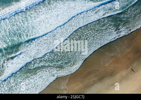 Aérien, photographie aérienne, Afrique, plage, Océan Indien, Mossel Bay, Afrique du Sud, Western Cape Province, vue aérienne Banque D'Images