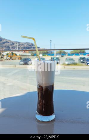 Freddo Capuccino, Crète, Grèce Banque D'Images