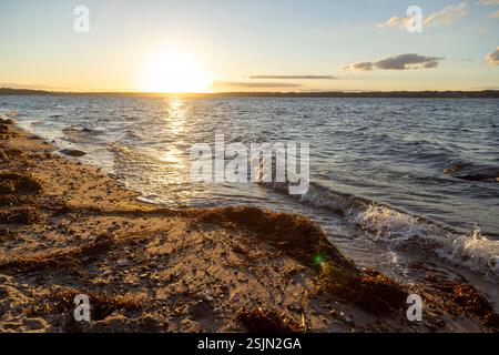 Vallée de printemps, Glücksburg, eau et vagues, plage Banque D'Images