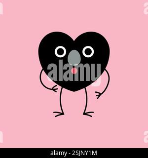 Un coeur vecteur paraissant confus Illustration de Vecteur