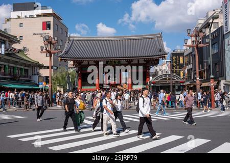 Scène de rue à Asakusa Tokyo Japon Banque D'Images