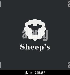 Illustration vectorielle de dessin animé de mouton mignon Illustration de Vecteur