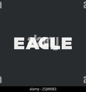 Conception de logo de texte minimal Vector Eagle Illustration de Vecteur