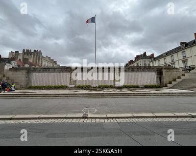 Monument aux morts 14-18 de Nantes. Mémorial de guerre de la première Guerre mondiale tombé de Nantes en France Banque D'Images