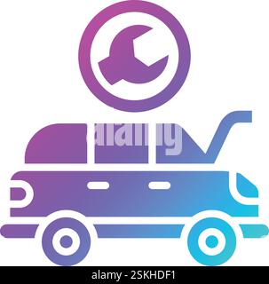 Illustration de conception d'icône de vecteur de réparation de voiture Illustration de Vecteur