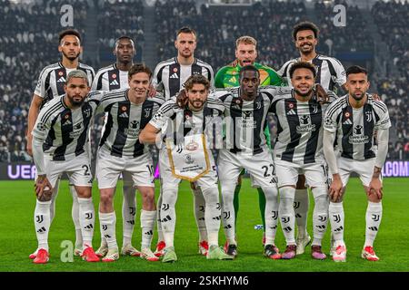 Turin, Italie. 11 février 2025. Le 11e départ de la Juventus pour le match éliminatoire de la Ligue des Champions de l'UEFA entre la Juventus et le PSV Eindhoven au stade Juventus de Turin. Crédit : Gonzales photo/Alamy Live News Banque D'Images