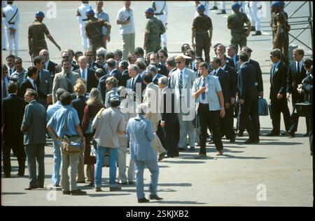 --- Begräbnis des ägyptischen Staatspräsidenten Anwar el Sadat ; Gerald Ford und Jimmy carter 1981#funérailles du président égyptien Anwar el Sadat ; Gerald Ford et Jimmy carter 1981 Banque D'Images