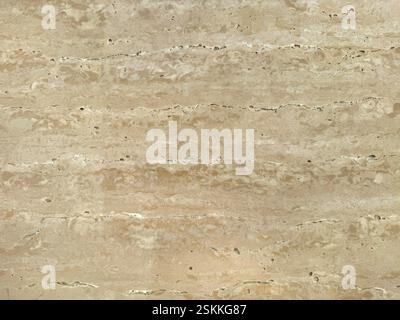 travertin naturel crème beige ou texture sans couture de dalle serpeggiante, adapté au revêtement mural des murs extérieurs, travertin est bon pour le mur et commun Banque D'Images