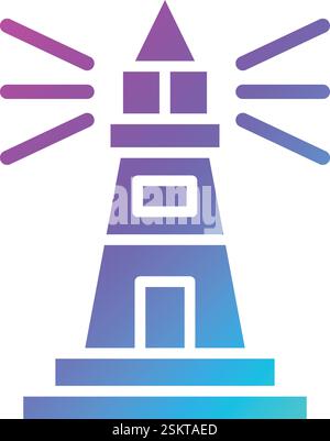 Illustration de conception d'icône de vecteur de phare Illustration de Vecteur