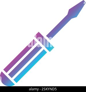 Illustration de conception d'icône de vecteur de tournevis Illustration de Vecteur