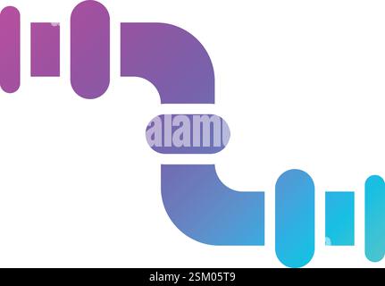 Illustration de conception d'icône de vecteur de variante de tuyau Illustration de Vecteur