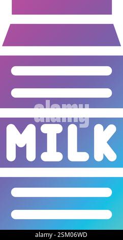 Illustration de conception d'icône de vecteur de lait Illustration de Vecteur