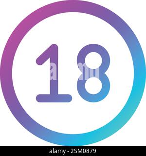 Dix-huit illustrations de conception d'icônes vectorielles Illustration de Vecteur