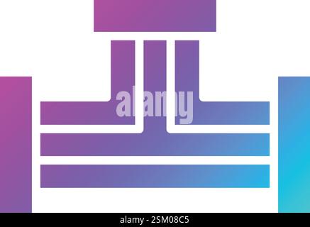 Illustration de conception d'icône de vecteur de variante de tuyau Illustration de Vecteur