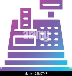 Illustration de conception d'icône de vecteur de compteur de caisse Illustration de Vecteur