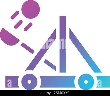 Illustration de conception d'icône de vecteur de catapulte Illustration de Vecteur
